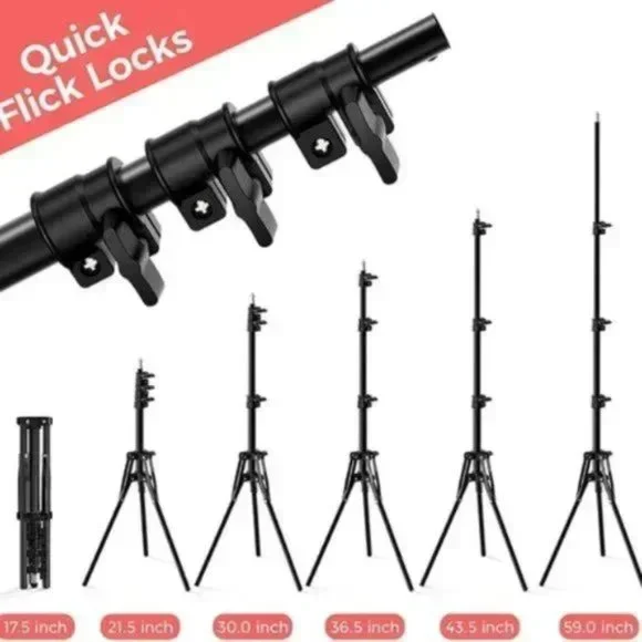 10.2 Aluminum LED Remote Tripod Ring Light Selfie Stick